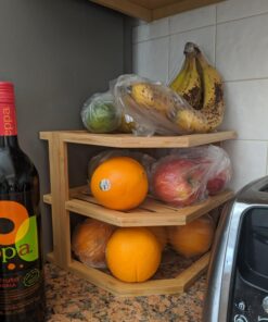 Lipper International 8883 Bamboo Wood 3-Tier Corner Kitchen Storage Shelf, 10" x 10" x 9-1/2" 32 71oSCnVLOfL