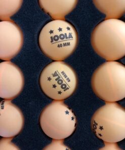 JOOLA Tour Carrying Case - Ping Pong Paddle Case with 18 40mm 3 Star Competition Ping Pong Balls and Space for Storing 2 Standard Table Tennis Rackets - Durable High Density Case with EVA Foam Lining Blue 21 71oSNoseSrL