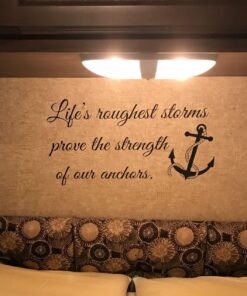 Life's roughest Storms Prove The Strength of Our Anchors Vinyl Wall Decals Quotes Sayings Words Art Decor Lettering Vinyl Wall Art Inspirational Uplifting 18 71oSaCbRbL