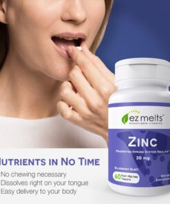 Alternative view of EZ Melts Dissolvable Zinc Supplement 30 mg, Sugar-Free, 2-Month Supply