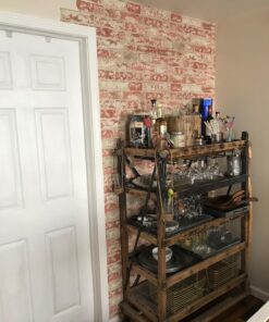 RoomMates RMK9035WP Red Stuccoed Brick Peel and Stick Wallpaper, Roll, Red 36 71oUeAq8eQL