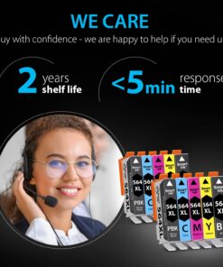 Smart Ink Compatible Ink Cartridge Replacement for HP 564 XL 564XL High Yield 10 Combo Pack (2 Black, 2PBK & 2 C/M/Y) for Photosmart 6525 6520 7520 5520 7510 5510 7525 DeskJet 3520 3522 OfficeJet 4620 30 71oUl5nJeL