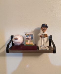 MLB Dark Wood Base Ball and Card Holder,8.2 x 6.5 x 4.7 inches,Multicolor 23 71oVVQcUjZL