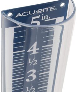 AcuRite 5" Capacity Easy-to-Read Magnifying Acrylic, Blue (00850A3) Rain Gauge 29 71oVak3kuZL