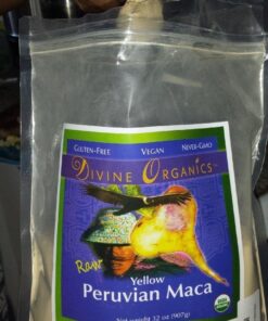 Divine Organics 2 Lb / 32 Ounce - Raw Peruvian Maca Powder - Certified Organic - Vegan, Antioxidant, Gluten Free - Mix in Coffee, Chocolate, Smoothies, Cereals - Yellow Peruvian Maca Root 19 71oVhsJNM1L