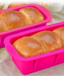 Tosnail 3 Pack Nonstick Silicone Bread Mold and Loaf Pan - 9.75" x 4.75" x 3" 27 71oW FNl2AL