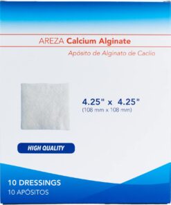 Calcium Alginate 4.25" x 4.25" 10/Box (10 Wound Dressings per Box) One Box by Areza Medical 1 8 71oWdnkOghL