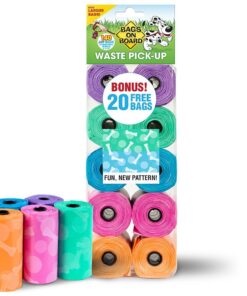 Bags on Board Patterned Dog Waste Bags, 9x14 in, 140 bags, Patterned (3203940045) 9 71oWqWlcdEL