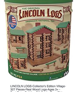 LINCOLN LOGS-Collector's Edition Village-327 Pieces-Real Wood Logs-Ages 3+ - Best Retro Building Gift Set for Boys/Girls-Creative Construction Engineering–Top Blocks Game Kit - Preschool Education Toy 62 71oX8XPDH9L