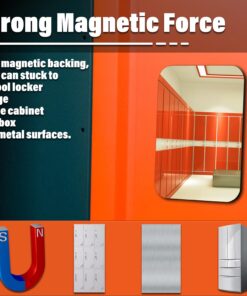 Magnetic Locker Mirror, Real Glass Frameless Mirrors for Locker with Magnetic Backing, for School Locker, Bathroom, Household Refrigerator, Locker Accessory, Workshop Toolbox or Office Cabinet. 10 71oXdfdq5oL