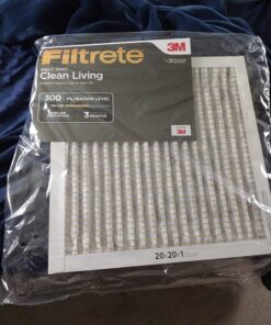 Filtrete 20x20x1 Air Filter, MPR 300, MERV 5, Clean Living Basic Dust 3-Month Pleated 1-Inch Air Filters, 6 Filters 35 71oY 2T452L