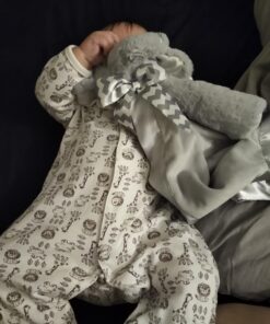 Bearington Baby Lil' Spout Snuggler, 15 Inch Gray Elephant Plush Stuffed Animal Security Blanket Lovey for Babies 15" Lil' Spout 15 71oYPfVcC4L