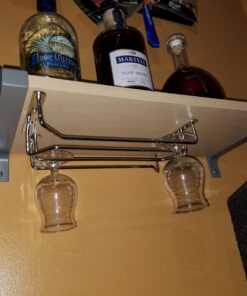 BaodeLi Set of 2-10-Inch Long, Wine Glass Rack, Wire Hanging Rack, Wine Glass Hanging Rack, Wire Wine Glass Hanger Rack, Stemware Rack, Under Cabinet, Chrome Finish 26 71oYwB9jjsL