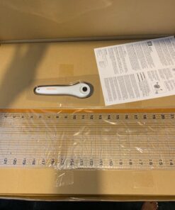 Fiskars Rotary Cutter 3-Piece Set - 45mm Stick Rotary Cutter for Fabric, Cutting Mat, and Sewing Ruler - Craft Supplies - Gray Cutting Mat + Rotary Cutter Set Standard 3-Piece 44 71oYwd2ReCL