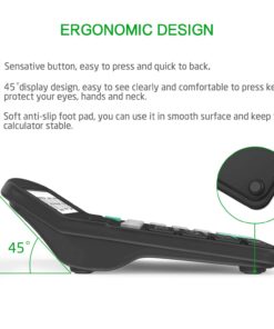 Calculator, Splaks 2 Pack Standard Functional Desktop Calculators Solar and AA Battery Dual Power Electronic Office Calculators with 12-Digit Large Display (1 Basic Black&1 Updated Silver) 1 Black & 1 Silver 14 71oZ78bHauL 5