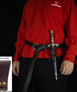 Armory Replicas – Genuine Leather Dagger Holster – Medieval Inspired Adjustable Small Weapon Sword Frog Artisan Brown 12 71oZXUHNeGL