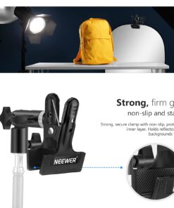 NEEWER Photo Studio Heavy Duty Metal Clamp Holder with 5/8" Light Stand Attachment for Reflector 15 71oa8PIVkCL