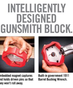 Real Avid Smart Bench Block - Premium Universal Armorers Block Made with Non-Marring Materials, Non-Slip Bench Block For Glock, 1911 & Other Guns, Magnetic Block Captures & Holds Small Pins Securely 30 71oaYp3QRBL