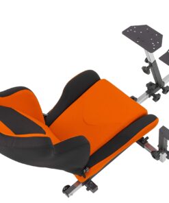 OpenWheeler GEN3 Racing Wheel Simulator Stand Cockpit Orange on Black, Video Game Controller, Fits All Logitech G923, G920, Thrustmaster, Fanatec Wheels, Compatible with Xbox One, PS4, PC Platforms. 36 71oarU6Q LL