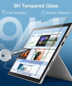 JETech Screen Protector for Surface Pro 7 Plus/Surface Pro 7 12.3-Inch, 9H Tempered Glass Film, Support Surface Pen, HD Clear, 2-Pack Pro 7/Pro 7 Plus 12.3" 14 71ocHAxTEmL