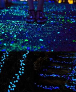 Opps 100 Pcs Glow in The Dark Garden Pebbles for Walkways and Decor in Blue 23 71ocr0UWIUL