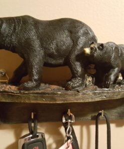 Alternative view of Black Bear Family Cub Keyholder Rack Hook Sculpture, Wall Mounted, 8-inch