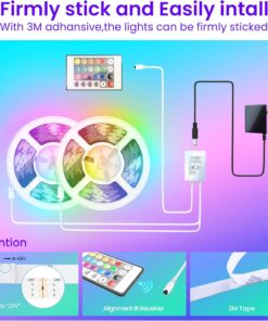 GUPUP 100 FT LED Strip Lights,Rope Lights,Bluetooth APP Control,Color Changing Light Strip,Lights sync with Music,para cuarto,LED Lights for Bedroom(Packaging Error Described as 30FT) 30 71odVZXn CL