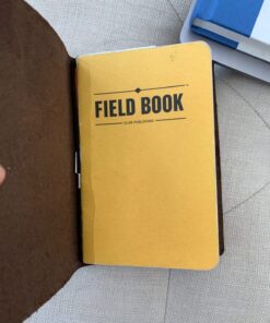 Pocket Travelers Notebook, Refillable Leather Travel Journal for Men & Women, Notebook Cover for Field Notes, Moleskine Small 3.5 x 5.5 Inches, Brown 58 71odZ ZCuzL