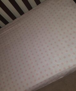 Universal Fit Crib Sheets - 100% Natural Soft Jersey Knit Cotton for Standard Crib and Toddler Mattress - 2 Pack (Pink Polka Dot, Chevron) by Ziggy Baby Pink Polka Dot, Chevron 36 71odbW4p0lL