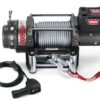 WARN 47801 M15000 Series Electric 12V Heavyweight Winch with Steel Cable Wire Rope: 7/16" Diameter x 90' Length, 7.5 Ton (15,000 lb) Pulling Capacity