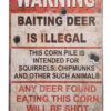 ERLOOD Warning Baiting Deer is Illegal Metal Tin Sign, Tin Signs Vintage Coffee Wall Coffee & Bar Decor,Size 12 X 8 24 71odgI9DQtL