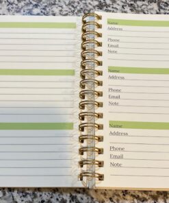 suituts 2 Pack Spiral Bound Address Book with Alphabetical Tabs, 5.8" x 8.2" Telephone Address Book for Contacts, Address and Password Book for Home Office 19 71odlF3nWZL