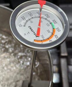 CRAFT911 Candy Thermometer with Pot Clip - Deep Fry Oil Thermometer for Frying - Cooking Thermometer for Frying Oil Candle Making Hot Oil Deep Fryer Thermometer 8" Side of Pot Thermometer Classic (Popular) 19 71oe0cQ5HL
