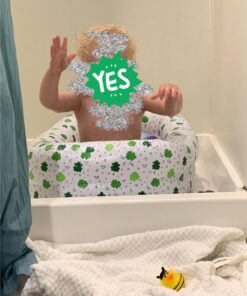 Mommy's Helper Inflatable Bath Tub Froggie Collection, White/Green, 6-24 Months Green, White 31 71oeojYTdjL