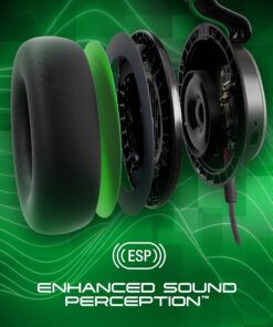 Skullcandy SLYR Pro Multi-Platform Over-Ear Wired Gaming Headset, Enhanced Sound Perception, AI Microphone, Works with Xbox Playstation and PC - Green Green Digi-Hype 13 71oesP hasL