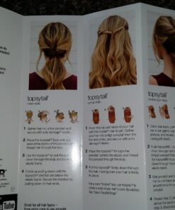 Conair Topsy Tail Hair Tool, Ponytail Hair Loop Styling Tool with Hair Ties Hair Styling Kit Included, 5-Piece Set Black 36 71ofQlRRLDL