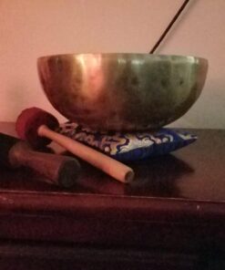 10" Large Master Healing Hand hammered Tibetan Singing Bowl ~ Great for Meditation, Yoga, Sound Bath, Mindfulness, Relaxation ~ Cushion, Wooden Mallet & Drumstick Included 24 71ofTzLBmIL
