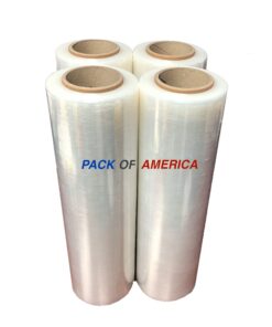 Pack of America Stretch Film - 1 Roll Clear, 18” x 1100 Feet, 80 Gauge (20 Micron) Industrial Heavy Duty Plastic Shrink Wrap and Dispenser for Packing, Shipping, Pallet, Moving Supplies 18'' x 1100 ft (1 Roll) 12 71ofbFH0dmL