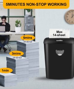 Paper Shredder, 14-Sheet Cross Cut with 6.6-Gallon Basket, P-4 Security Level, 3-Mode Design Shred Card/CD/Staple/Clip, Heavy Duty with Jam Proof System, Paper Shredder for Office (ETL) 30 71ofeBJyyhL