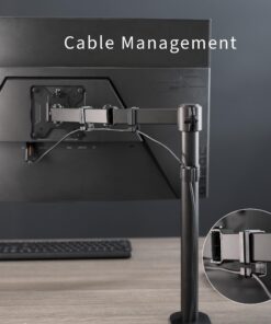 VIVO Single Monitor Arm Desk Mount, Holds Screens up to 32 inch Regular and 38 inch Ultrawide, Fully Adjustable Stand with C-Clamp and Grommet Base, VESA 75x75mm or 100x100mm, Black, STAND-V001 16" Tall 34 71ohQiVcJxL