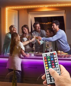 VOLIVO 100ft RGB Led Strip Lights, Color Changing Led Light Strips Kit with 44 Keys IR Remote Control, Led Lights for Bedroom, Room, Home Decoration Ultra Long RGB 5050 Led Strips 100 ft 20 71ohZ nCtlL