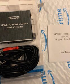 Tendak 4K x 2K HDMI to HDMI and Optical TOSLINK SPDIF + 3.5mm Stereo Audio Extractor Converter HDMI Audio Splitter Adapter(HDMI Input, HDMI + Digital/Analog Audio Output),AV-096-BK 39 71ojWvmw7DL