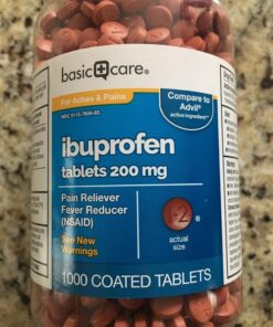 Amazon Basic Care Ibuprofen Tablets, Fever Reducer and Pain Relief from Body Aches, Headache, Arthritis and More, 1000 Count 1000 Count (Pack of 1) 31 71okBehItIL
