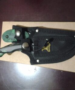 Elk Ridge-Outdoors 2-PC Fixed Blade Hunting Knife Set-Black Stainless Steel Skinner&Gut Hook Blades,Camo Coated Nylon Fiber Handles,Nylon Sheath-Hunting,Survival-ER-300CA,7-Inch/6.5-Inch Overall 41 71okjORecqL