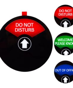 Alternative view of Kichwit Privacy Sign, Do Not Disturb Sign, Out of Office Sign, Welcome Please Knock Sign, Office Sign, 5 Inch, Black
