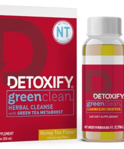 Detoxify – Green Clean Herbal Cleanse - Honey Tea Flavor – (2) x 4 oz Bottles – Herbal Detox Drink – Burdock Root Extract & Green Tea Metaboost - Plus Sticker 4 Fl Oz (Pack of 2) 10 71olxbbYdUL