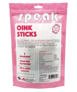Alternative view of Speak Dog Treats Oink Sticks, Gluten and Grain Free Low Calorie Pork Trachea Chews for Small Breeds, Perfect Alternative for Rawhide, 8 Ounces