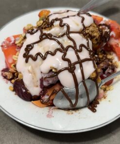 ChocZero Milk Chocolate Hazelnut Spread - Keto Friendly, No Sugar Added, Best Low Carb Dessert, Perfect Topping for Almond Flour Pancakes, Naturally Sweetened with Monk Fruit (1 jar, 12 oz) 32 71omKrZYpvL