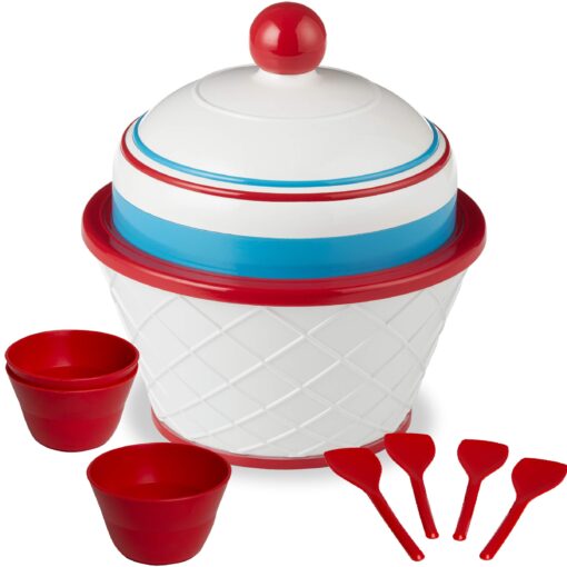 FAO Schwarz DIY Ice Cream Station Motorized, Red, White, Blue