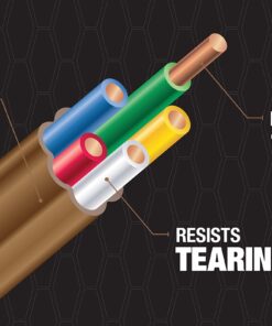 Woods Southwire 64162122 2 Conductor 18/2 Thermostat Wire; 18-Gauge Solid Copper Class 2 Power-Circuit Cable; Brown 13 71on3seadL